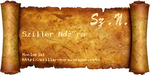 Sziller Nóra névjegykártya